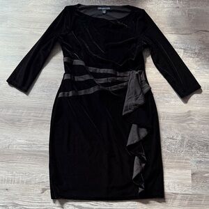American Living Elegant Black Long Sleeve Dress